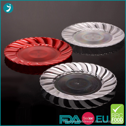 6 Inch Disposable Plastic Plates Party Scalloped
